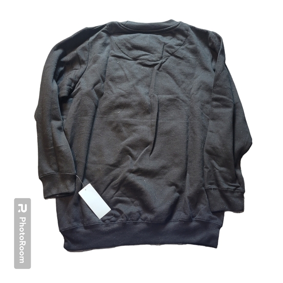 THE Rolling Stones Women's Graphic Sweatshirt Black Spiked Tongue - Picture 3 of 6